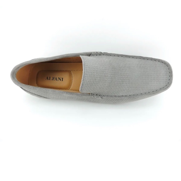 Alfani Men\'s Kendric Textured Drivers Tornado Grey Suede -Size 9.5 main image 4
